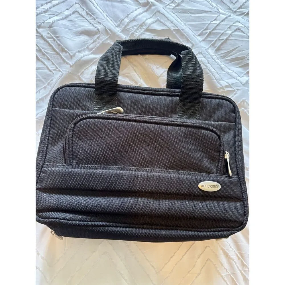 Pierre Cardin Badanco #54 Vintage 90s Black Nylon Overnight Travel Bag 13X9